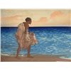 Image 2 : Hawaiian Fisherman by Charles Bartlett, Framed & Matted 27"x23"