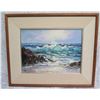 Image 1 : Original Painting Ehu Kai Sunset, Signed by Artist Michael Powell, Framed & Matted 19"x23"