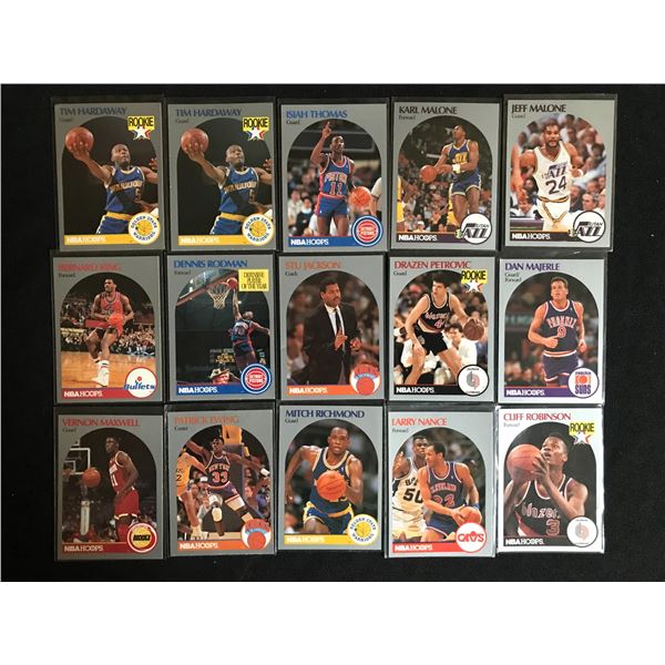 1990-91 NBA HOOPS NBA TRADING CARD LOT