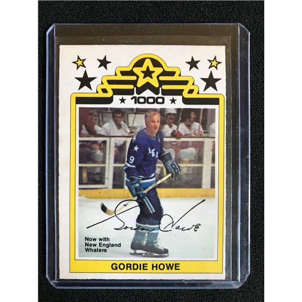 1977-78 OPC WHA GORDIE HOWE 1000TH GOAL SPECIAL