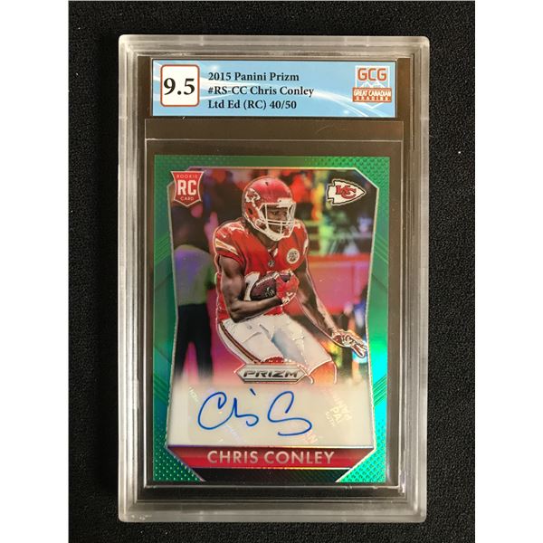 2015 PANINI PRIZM NO.RS-CC CHRIS CONLEY AUTO 40/50 RC (GCG 9.5)