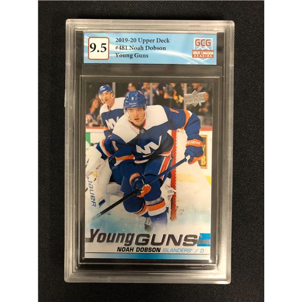 2019-20 UPPER DECK NO.481 NOAH DOBSON YOUNG GUNS (GCG 9.5)