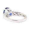 Image 3 : 2.16 ctw Sapphire And Diamond Ring - 18KT White Gold