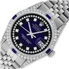 Image 2 : Rolex Mens Stainless Steel Diamond Lugs Blue Vignette & Sapphire Datejust Wristw