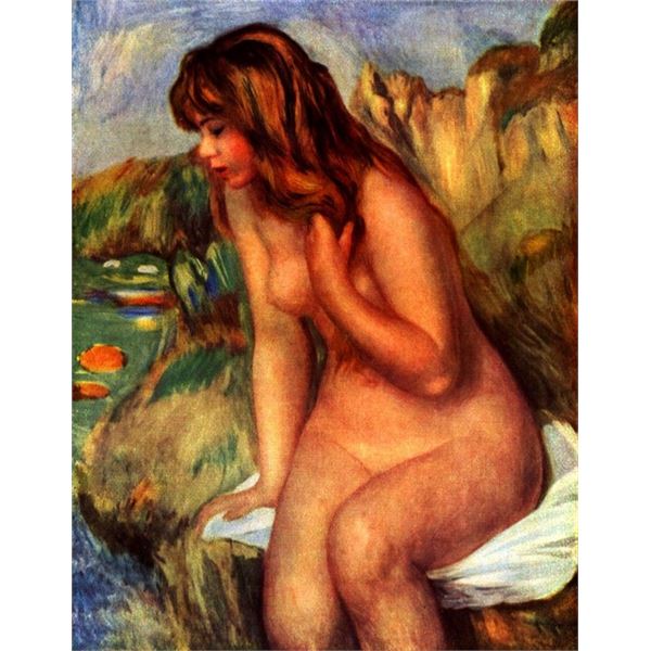 Renoir - Bathing Sitting On A Rock