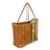 Image 3 : MCM Cognac Monogram Visetos Canvas Leather Green Rudic Tote Bag