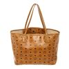 Image 4 : MCM Cognac Monogram Visetos Canvas Leather Green Rudic Tote Bag