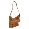 Image 3 : MCM Cognac Monogram Visetos Canvas Leather Hobo Bag