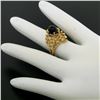 Image 7 : Estate 14k Yellow Gold 1.98 ctw Amethyst Coral Reef Nugget Cocktail Ring