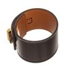 Image 3 : Hermes Black Wide Leather Bracelet
