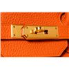 Image 5 : Hermes Orange Togo Leather Candy Birkin 35 cm Handbag
