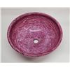 Image 1 : Fucshia Spiral Art Glass Sink by Seattle Glassblowing Studio