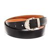 Image 2 : Louis Vuitton Black Silver Epi Leather Belt