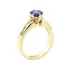 Image 4 : 1.08 ctw Blue Sapphire and Diamond Ring - 14KT Yellow Gold