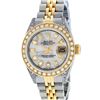 Image 2 : Rolex Ladies 2 Tone MOP Baguette Diamond Lugs 26MM Datejust