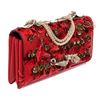 Image 2 : Valentino Red Leather Feather Va Va Voom Clutch