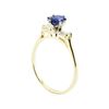 Image 4 : 1.17 ctw Blue Sapphire and Diamond Ring - 14KT Yellow Gold