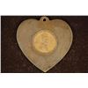 Image 1 : ENCASED 1946 LINCOLN WHEAT CENT IN METAL HEART