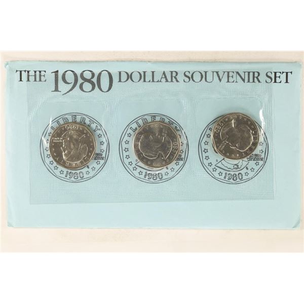 1980-P/D/S SBA DOLLAR SOUVENIR SET IN ENVELOPE