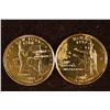 Image 1 : 2008-D HAWAII & 2001-P NEW YORK GOLD PLATED