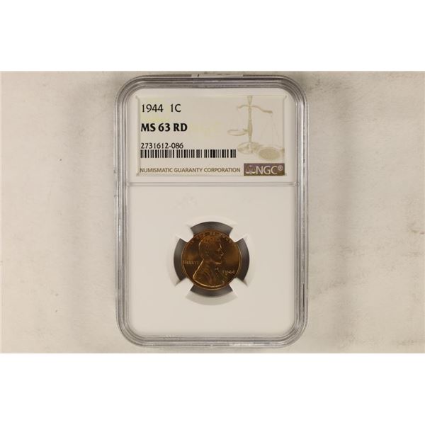 1944 LINCOLN CENT NGC MS63RD