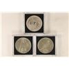 Image 2 : 1921 MORGAN SILVER DOLLAR & 2-1922-D'S PEACE SILV.
