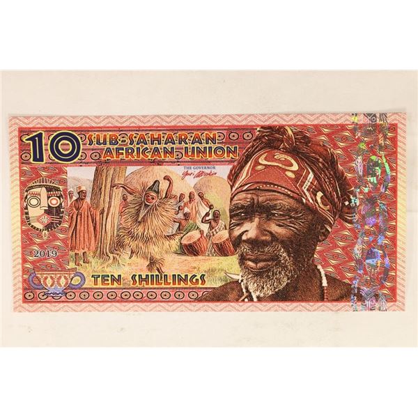 2019 SUB SHARAN AFRICAN UNION CRISP UNC COLORIZED