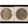 Image 2 : 2 BRILLIANT UNC 1922 PEACE SILVER DOLLARS