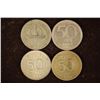 Image 1 : 2-1947, 1953 & 1957 SWEDEN 50 ORE COINS