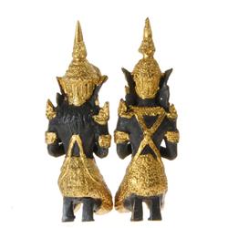 Male & Female Bronze Gilded Temple Guards (CLB-200)
