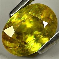 2.92ct. Natural Multi Color VERY RARE Titanium Sphene Red Spark VS RETAIL $2750 (GEM-3737)
