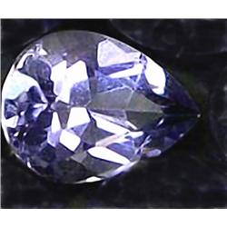 6mm Pretty Natural Violet Blue Iolite Pear VVS RETAIL $450 (GMR-0183)