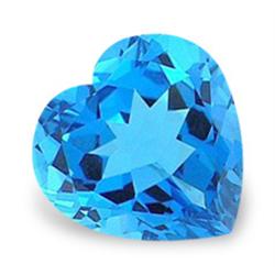 3.5mm Lovely Natural Swiss Blue Topaz Heart VVS RETAIL $175 (GMR-0229)