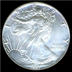 1987 Silver Eagle $1 Graded MS70 (COI-4050)