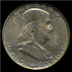 1957D MS65 FBL Graded Franklin Half Coin HUGE VALUE! (COI-4051)