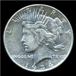 1934D Peace Dollar Hi Grade Scarce Date & Variety (COI-4055)
