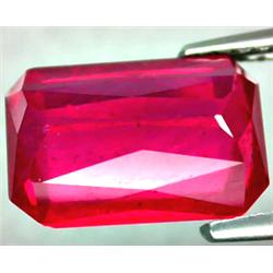 3.93ct RARE Super Red Natural Ruby Madagas Octagon CLEAR RETAIL $1650 (GEM-4974)