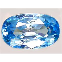 3.89ct RARE Flashing Top Sea Foam Blue Natural Zircon VVS RETAIL $3500 (GEM-4979)