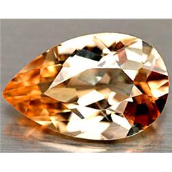 4.65ct RARE Excellent Pear Cut Champagne Imperial Topaz Brazil Unheated RETAIL $2950 (GEM-7013)