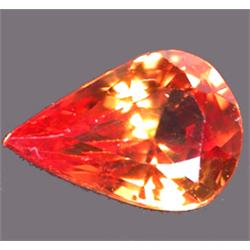 0.79ct RARE Dazzling Orange Sapphire Pear Heated VVS RETAIL $1050 (GEM-7081)