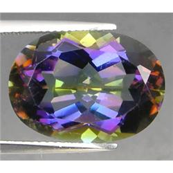 17.89ct Oval Portuguese Cut Multi Color Mystic Quartz FLAWLESS RETAIL $1350 (GEM-7102)