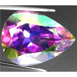 38.42ct Pear Portuguese Cut Moon Glow Mystic Quartz FLAWLESS RETAIL $2150 (GEM-7172)