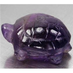 6.34ct RARE Hand Carved Rich Purple Amethyst Turtle  RETAIL $850 (GEM-7178)