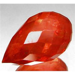 2.01ct RARE Briolette Cut Orange Red Padparascha Sapphire CLEAN RETAIL $1950 (GEM-7179)