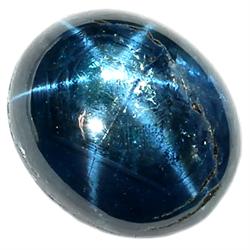 4.29ct RARE Oval Cabachon Blue Star Diffusion Sapphire RETAIL $2375 (GEM-7213)