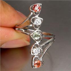 .82ct Fancy Sapphire White Gold Vermeil Ring Size 7 RETAIL $750 (JEW-1182)