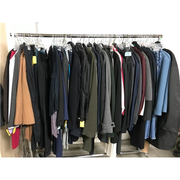 RACK OF ASSORTED SIZED CLOTHING (MANY NEW WITH TAGS) BRANDS INCLUDE; BROOKS BROTHERS, TED BAKER, ...