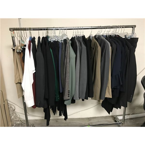 RACK OF ASSORTED SIZED CLOTHING (MANY NEW WITH TAGS) BRANDS INCLUDE; CALVIN KLEIN, HILFIGER, KENN...