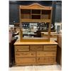 Image 1 : SOLID PINE DRESSER WITH SINGLE SIZE HEADBOARD