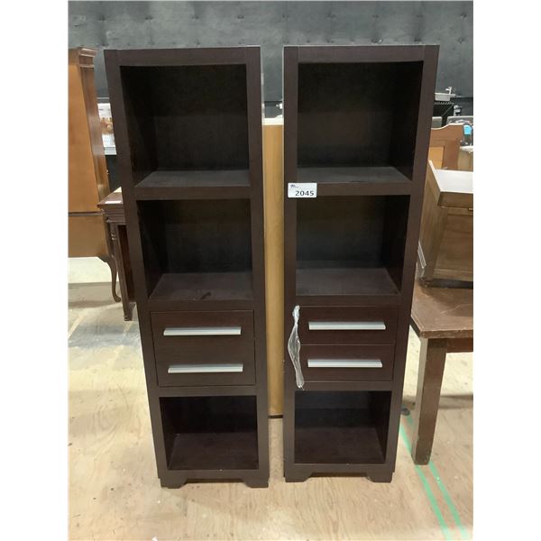 PAIR OF MATCHING SHELVING UNITS